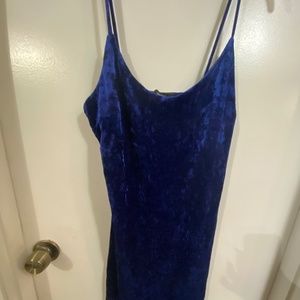 Blue Velvet Dress